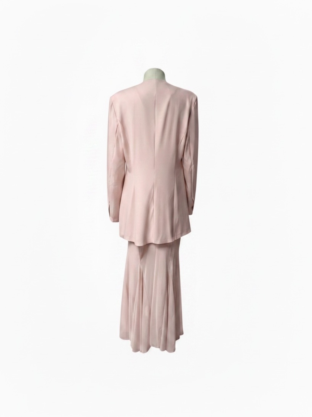 Chic Blush Pink Blazer with Matching Maxi Skirt - Picture 3 of 4